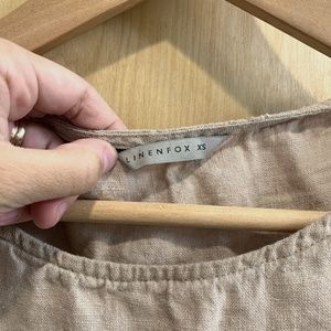 Linenfox Natural Cropped Tank Top